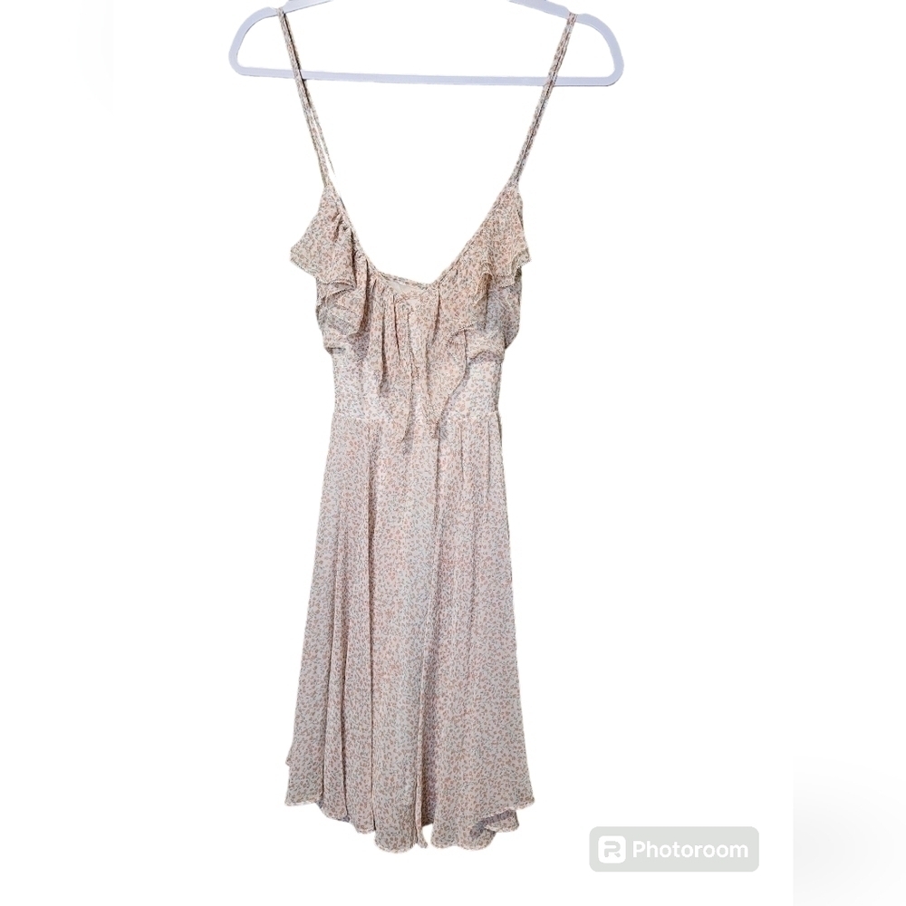 Guess flowy floral print midi dress with cross back size 6